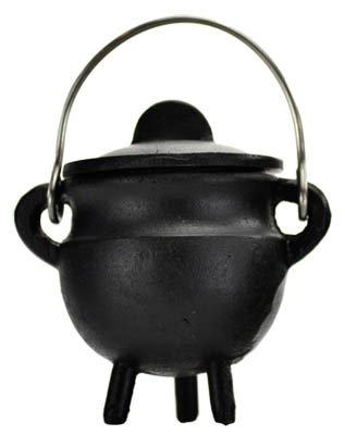 Plain cast iron cauldron w/ lid 2 3/4" (image for) Plain cast iron cauldron w/ lid 2 3/4"