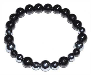 6mm Terahertz & Black Tourmaline bracelet (image for) 6mm Terahertz & Black Tourmaline bracelet