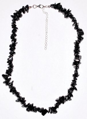 18" Shungite chip necklace (image for) 18" Shungite chip necklace