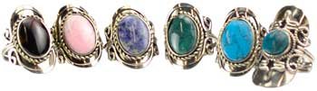 Stone adjustable ring (various) (image for) Stone adjustable ring (various)