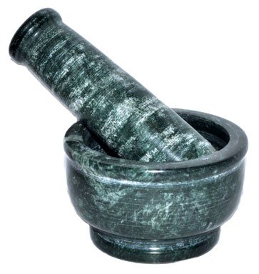 4" Green Marble mortar and pestle set (image for) 4" Green Marble mortar and pestle set