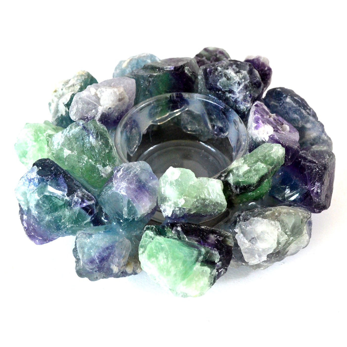 (image for) 4 1/2" Fluorite tealight holder