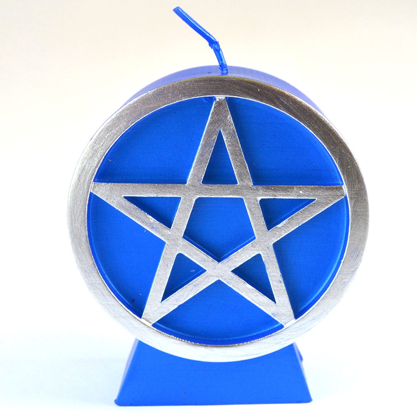 Blue Pentacle candle (image for) Blue Pentacle candle