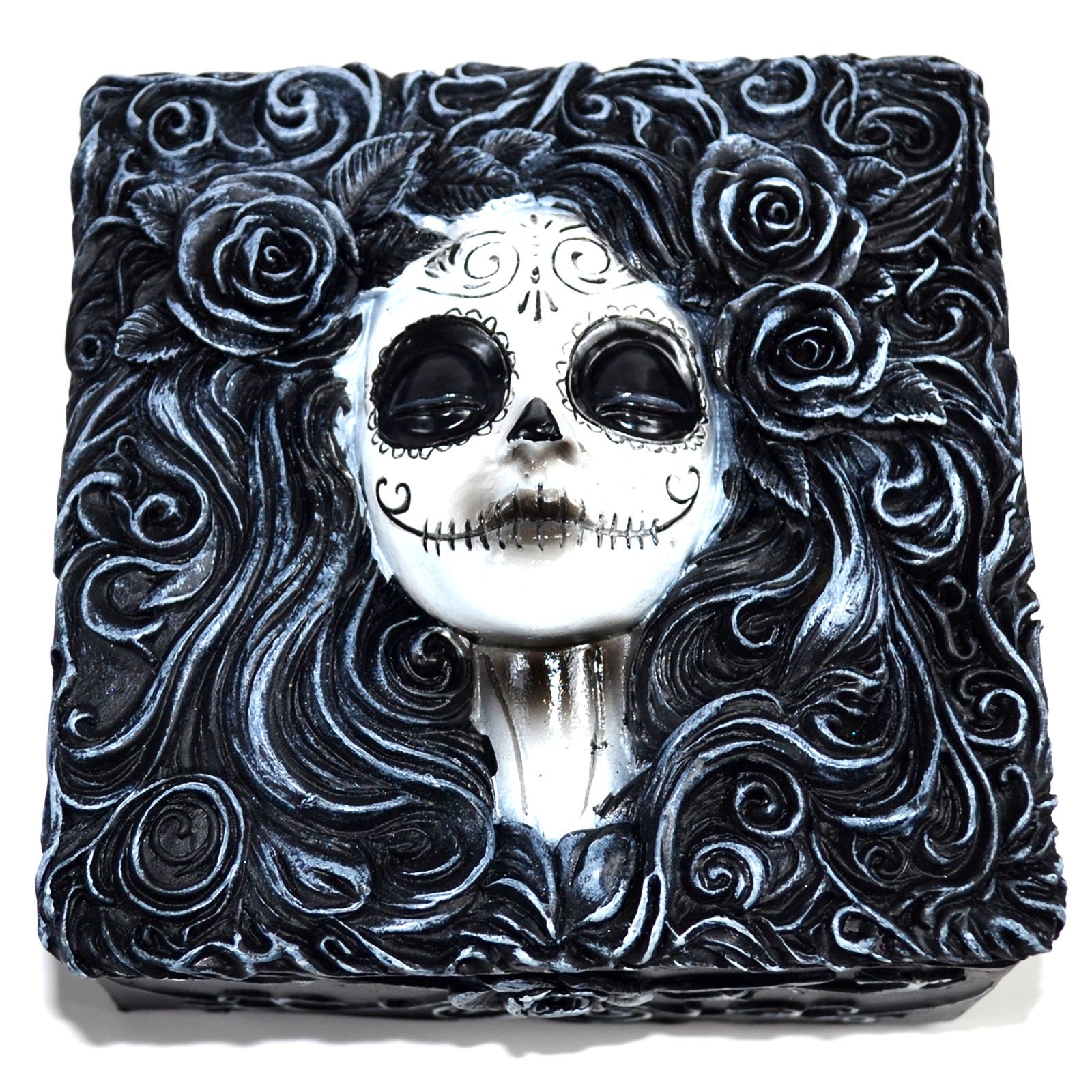 (image for) 4 1/4" x 4 1/4" Day of the Dead box
