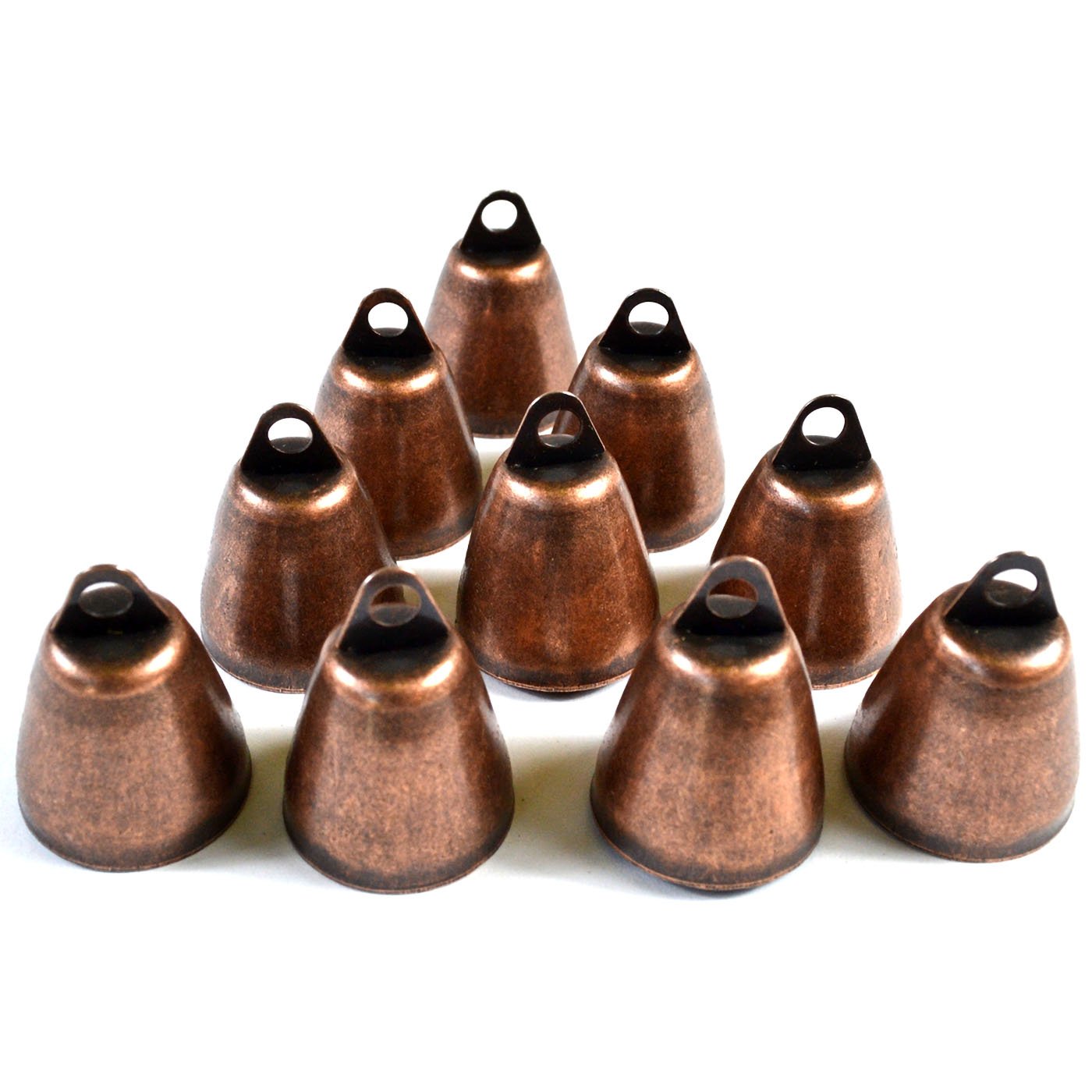(set of 10) 1 1/4" Copper colored aluminum Bell (image for) (set of 10) 1 1/4" Copper colored aluminum Bell
