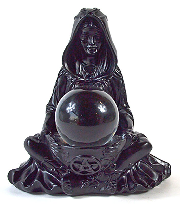 50mm Clear gazing ball with Witch Women (image for) 50mm Clear gazing ball with Witch Women