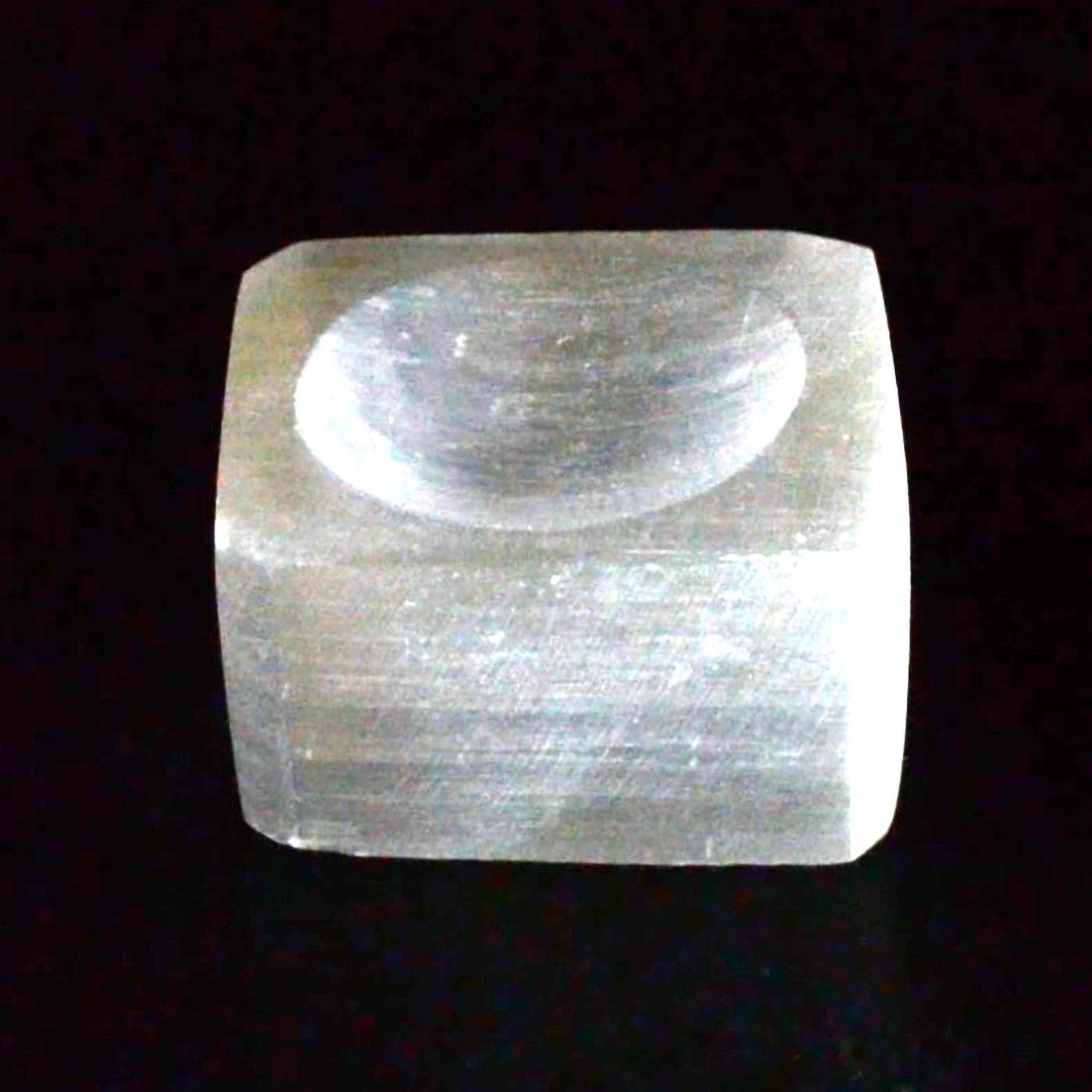 Selenite gazing ball stand, small (image for) Selenite gazing ball stand, small