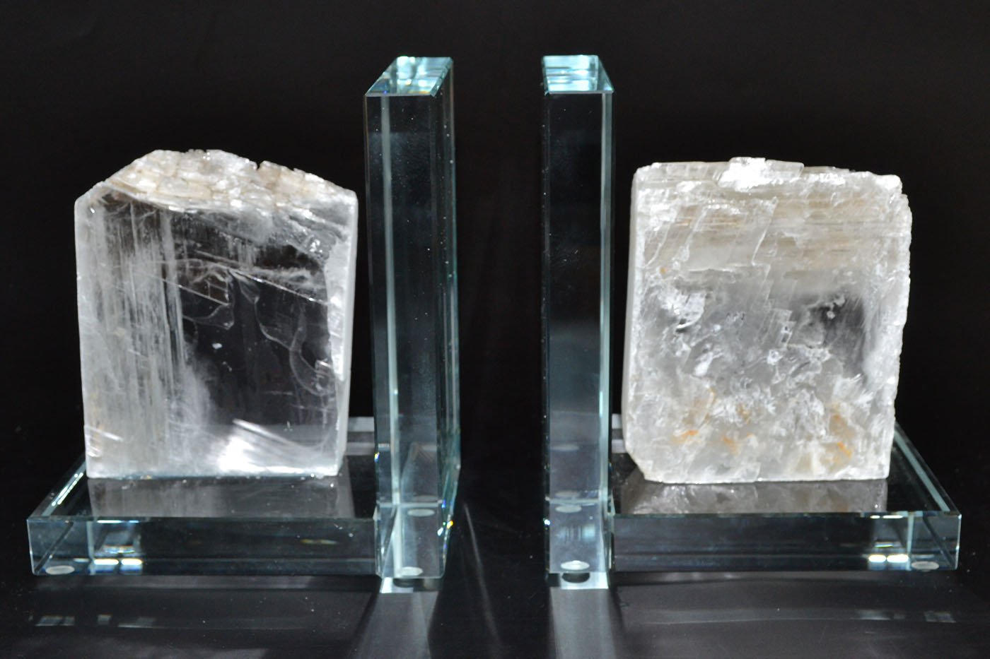 (set of 2) Selenite book ends (image for) (set of 2) Selenite book ends