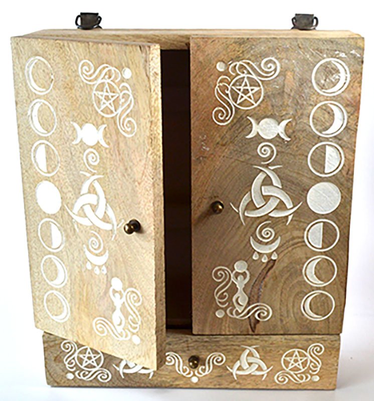 11 1/2"x 9 3/4"x 2 1/2" Moon Phases hanging cabinet (image for) 11 1/2"x 9 3/4"x 2 1/2" Moon Phases hanging cabinet