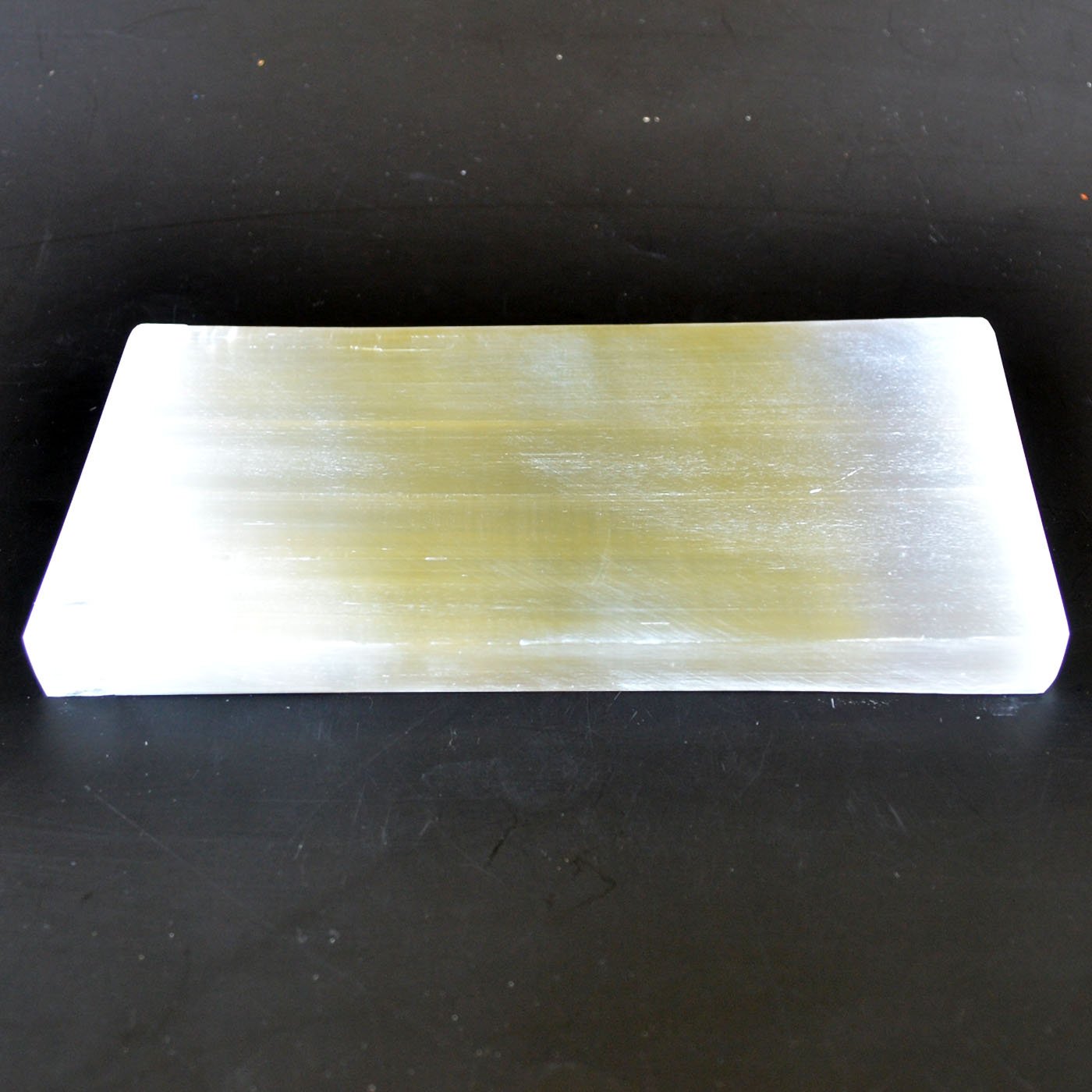 4" x 8" Selenite charger plaque (image for) 4" x 8" Selenite charger plaque