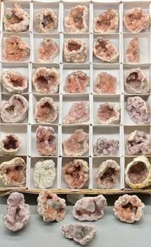 Flat of Pink Amethyst Geode (24 to 54 per box) (image for) Flat of Pink Amethyst Geode (24 to 54 per box)