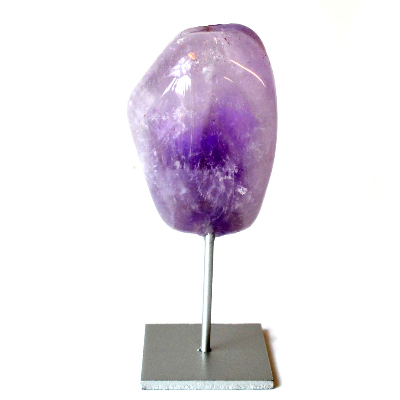 Amethyst on silver stand (image for) Amethyst on silver stand