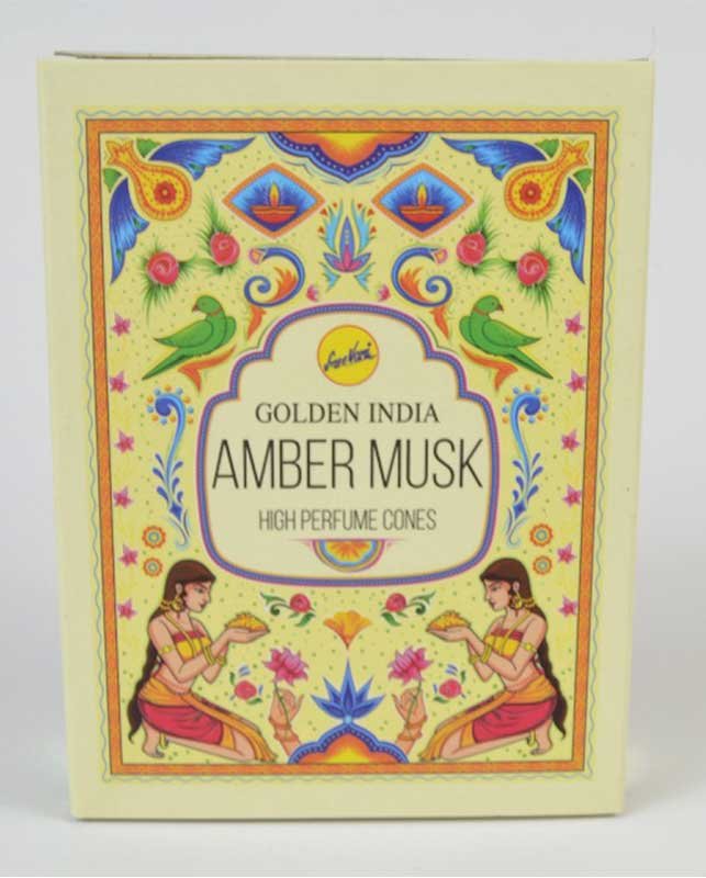 10 Amber Musk backflow cones Sree Vani (image for) 10 Amber Musk backflow cones Sree Vani