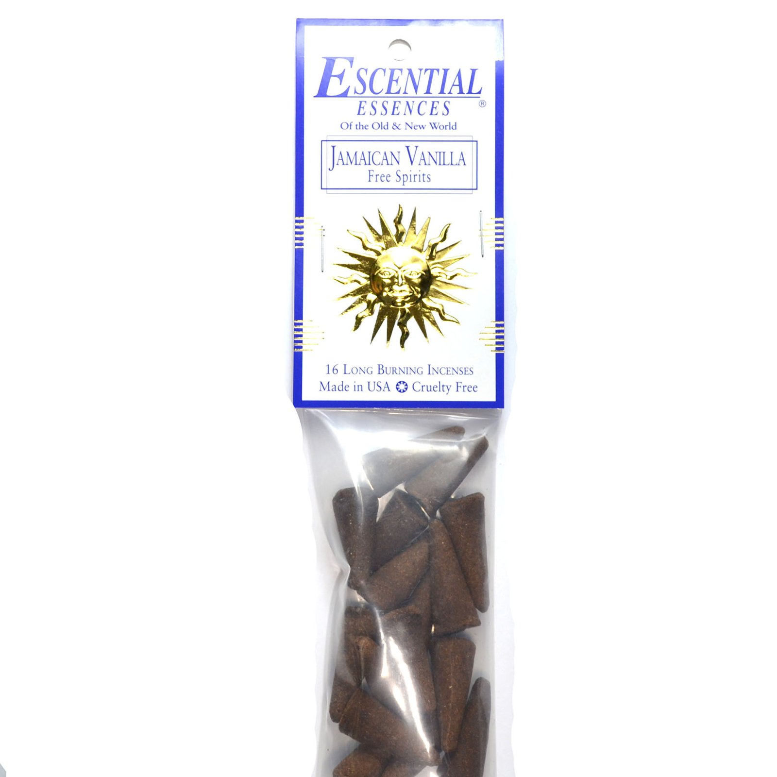 16/pk Jamaican Vanilla escential essences incense cones (image for) 16/pk Jamaican Vanilla escential essences incense cones
