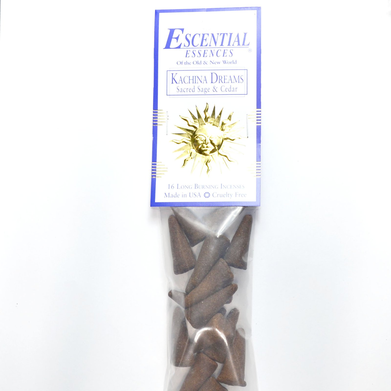 16/pk Kachina Dreams escential essences incense cones (image for) 16/pk Kachina Dreams escential essences incense cones