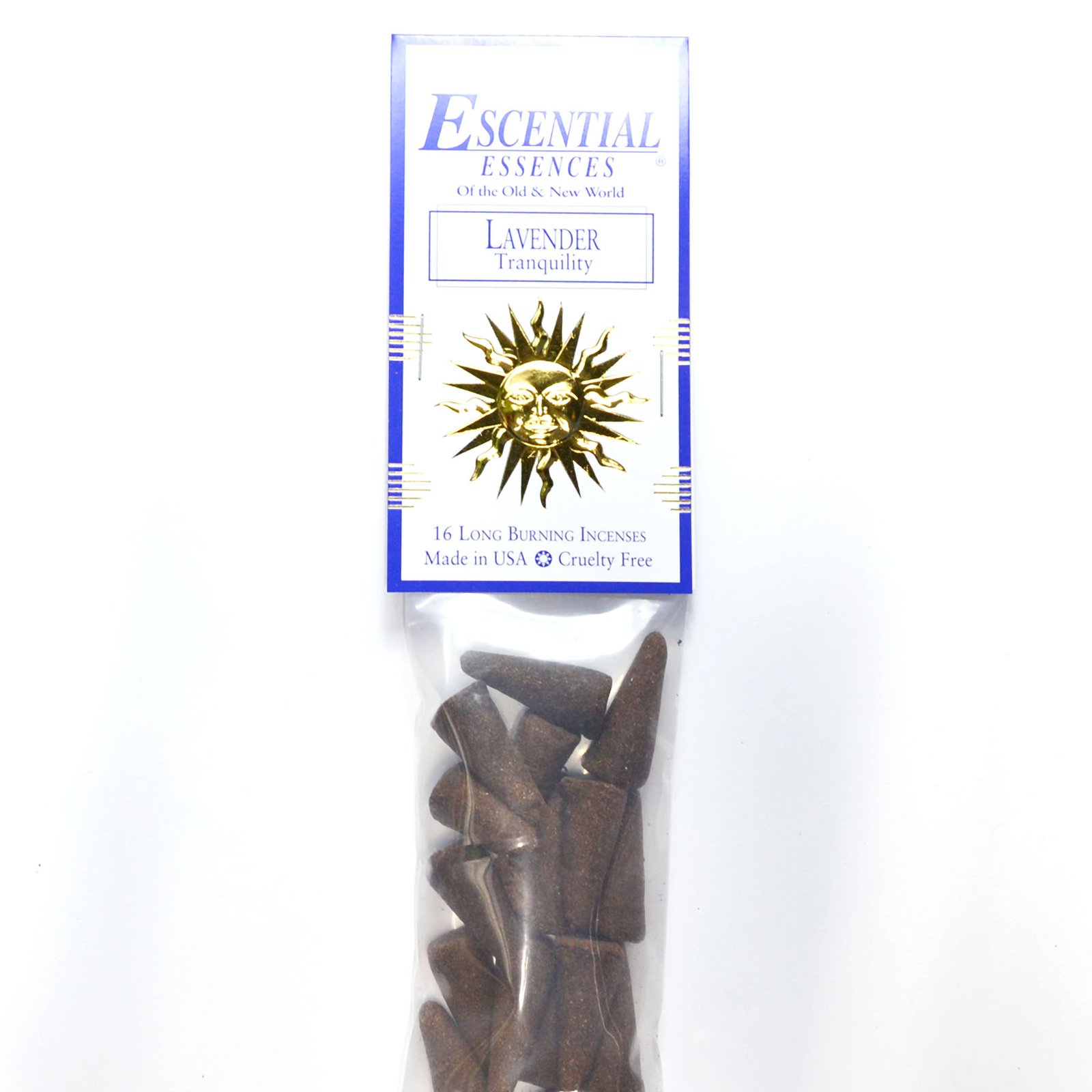 16/pk Lavender escential essences incense cones (image for) 16/pk Lavender escential essences incense cones