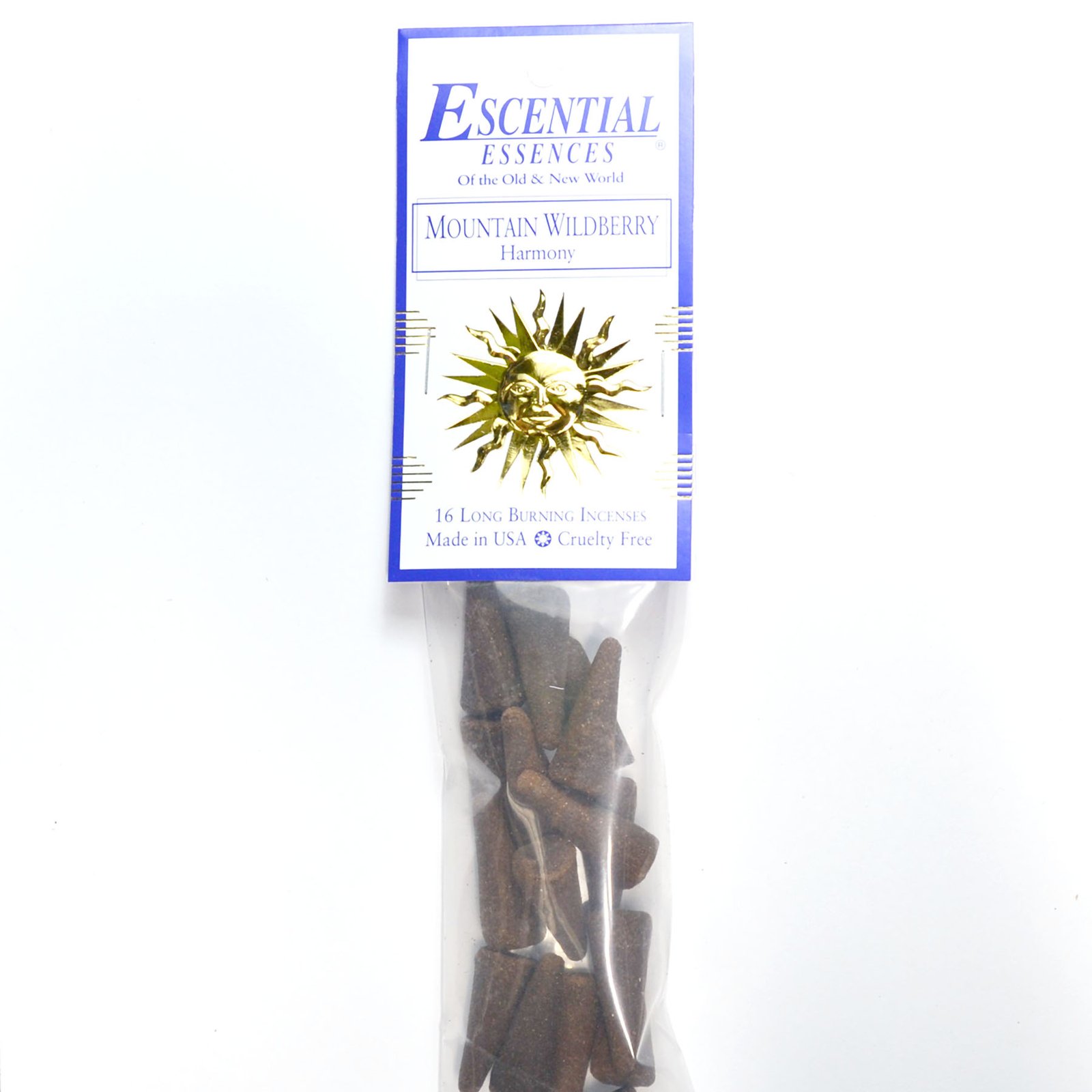 16/pk Mountain Wildberry escential essences incense cones (image for) 16/pk Mountain Wildberry escential essences incense cones