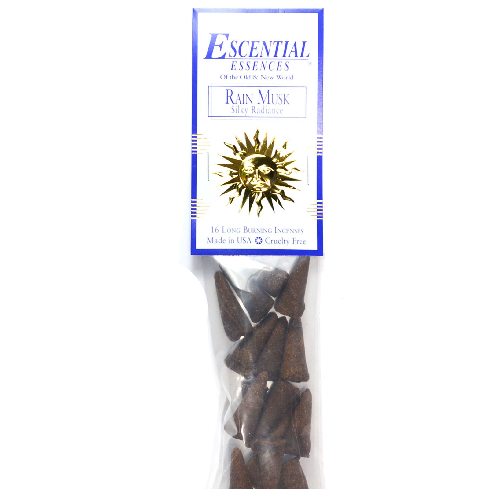 (image for) 16/pk Rain Musk escential essences incense cones