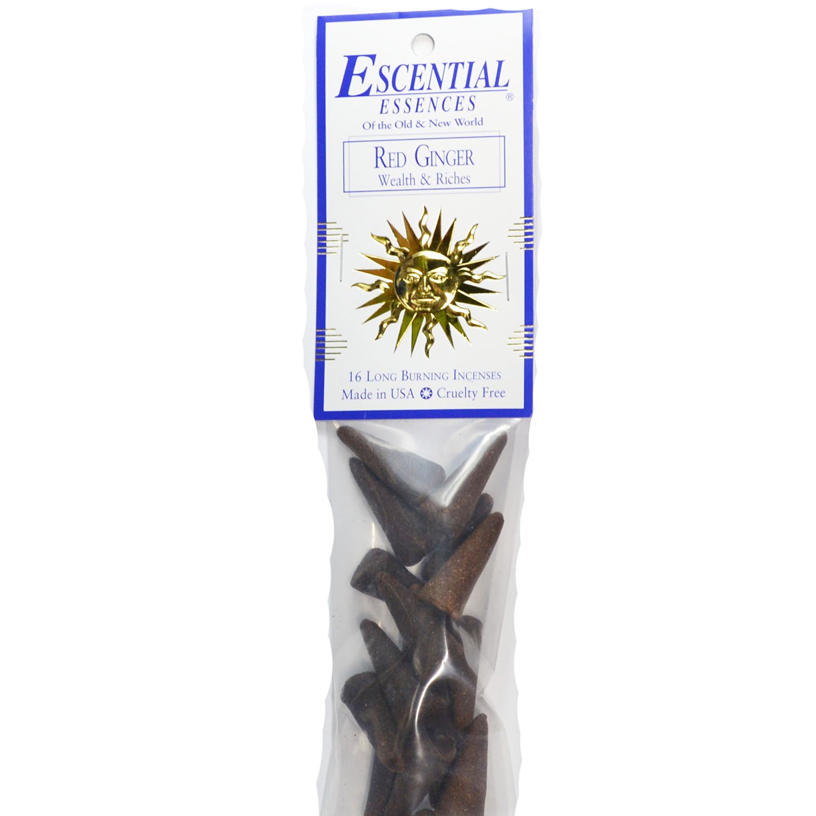 16/pk Red Ginger escential essences incense cones (image for) 16/pk Red Ginger escential essences incense cones