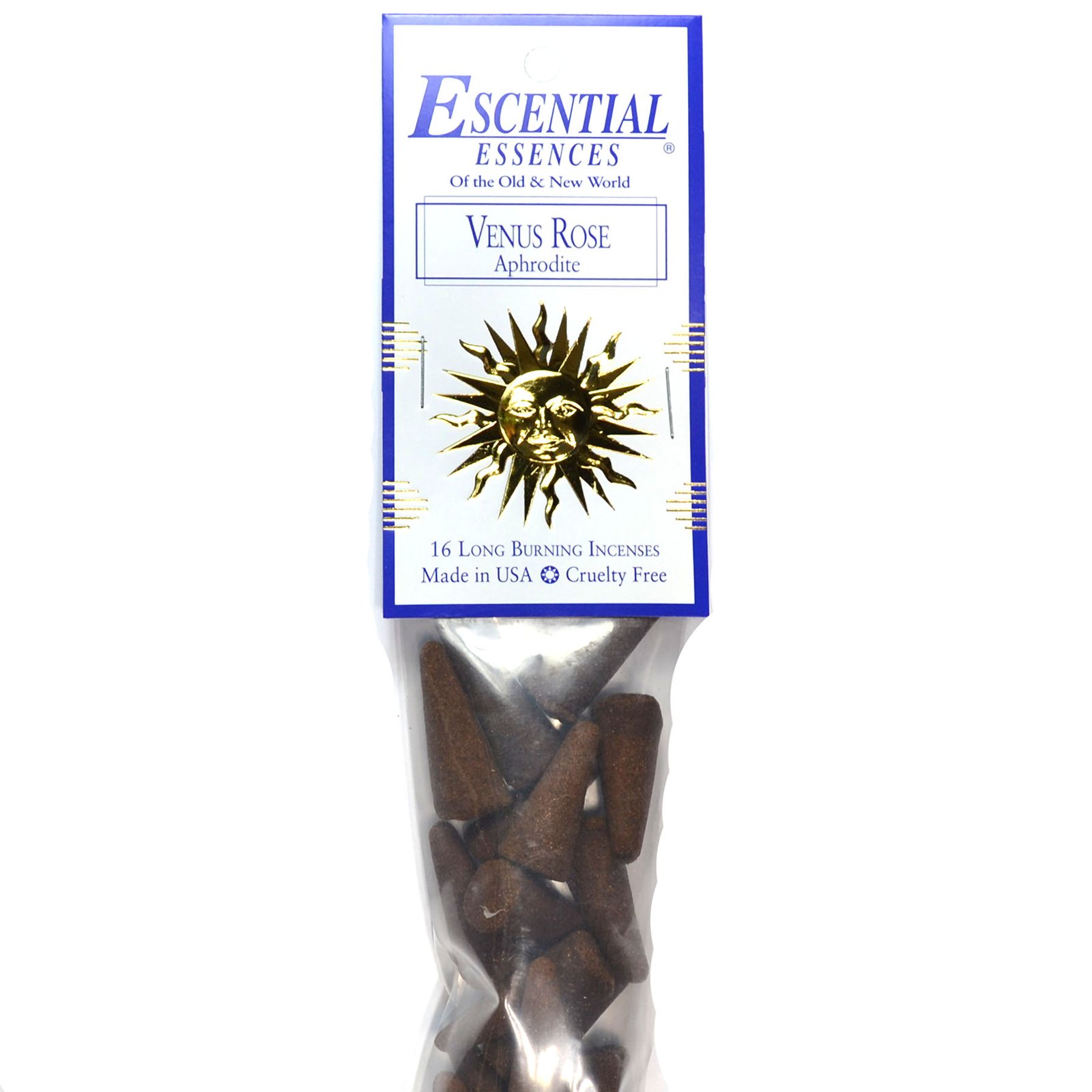 16/pk Venus Rose escential essences incense cones (image for) 16/pk Venus Rose escential essences incense cones