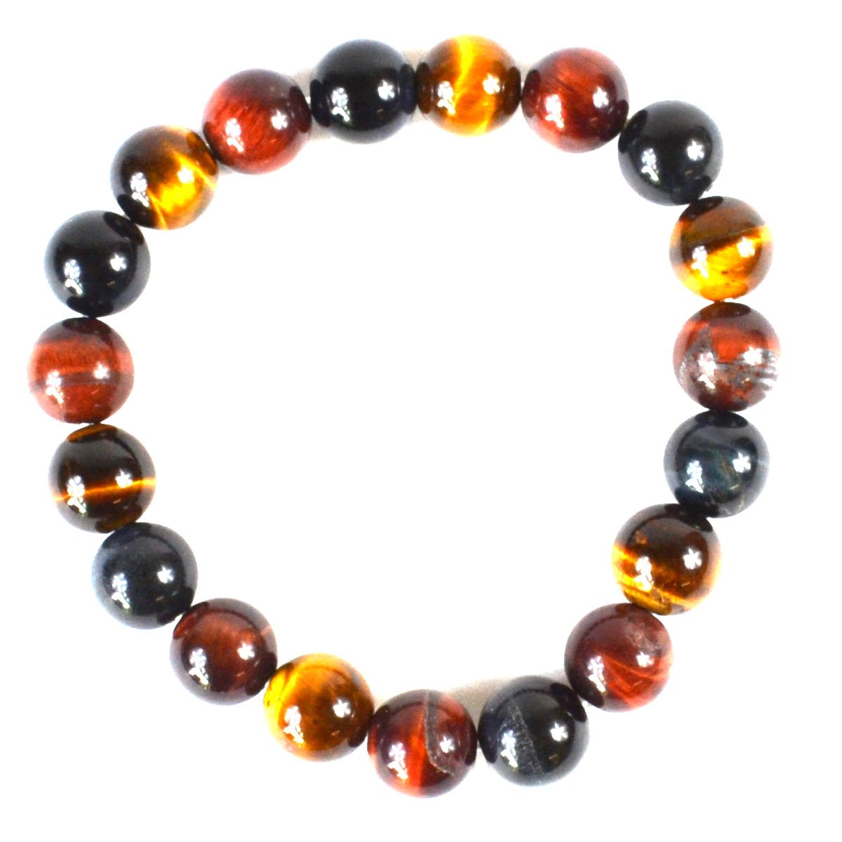 10mm Tiger Eye, Tricolor (image for) 10mm Tiger Eye, Tricolor