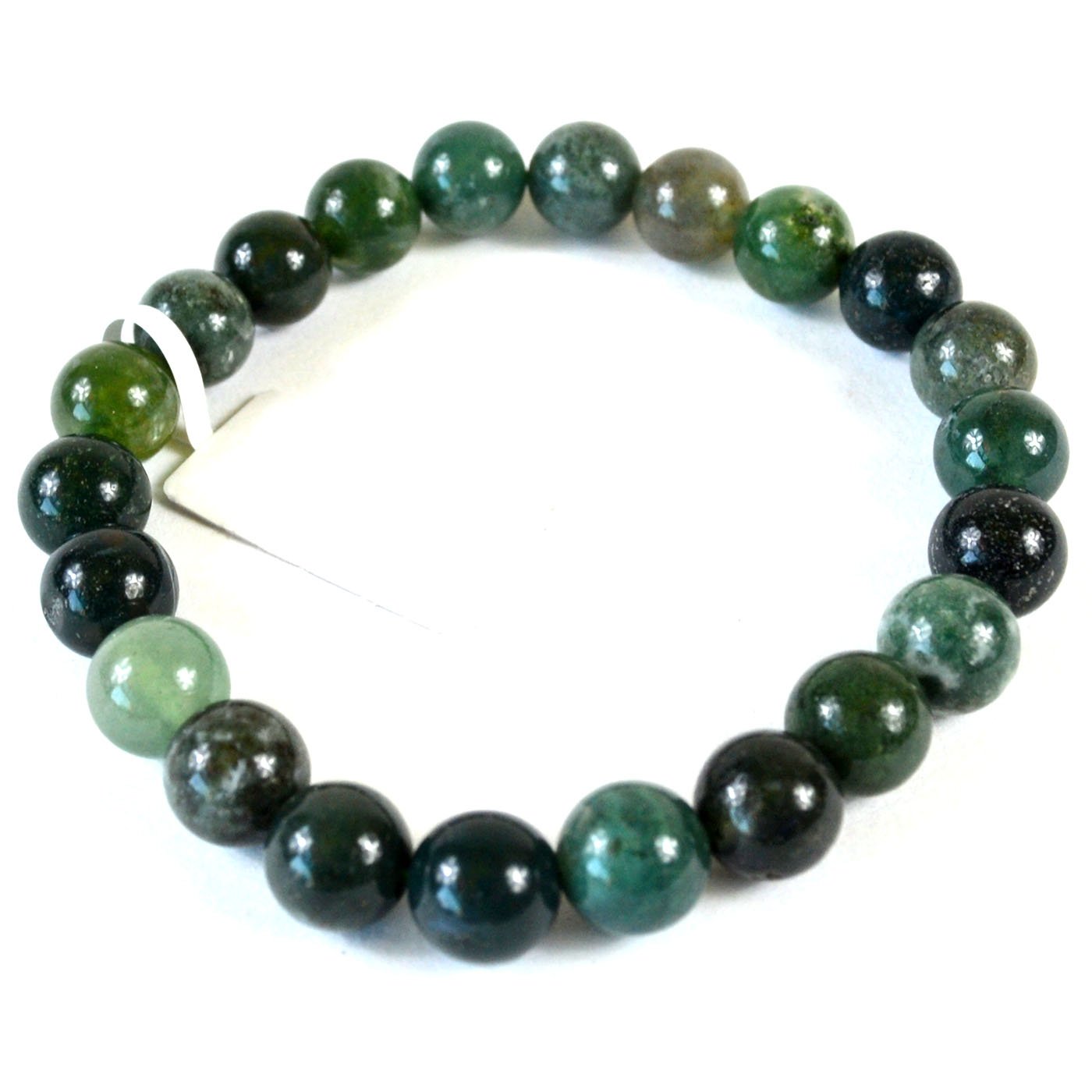 8mm Green Moss Agate bracelet (image for) 8mm Green Moss Agate bracelet