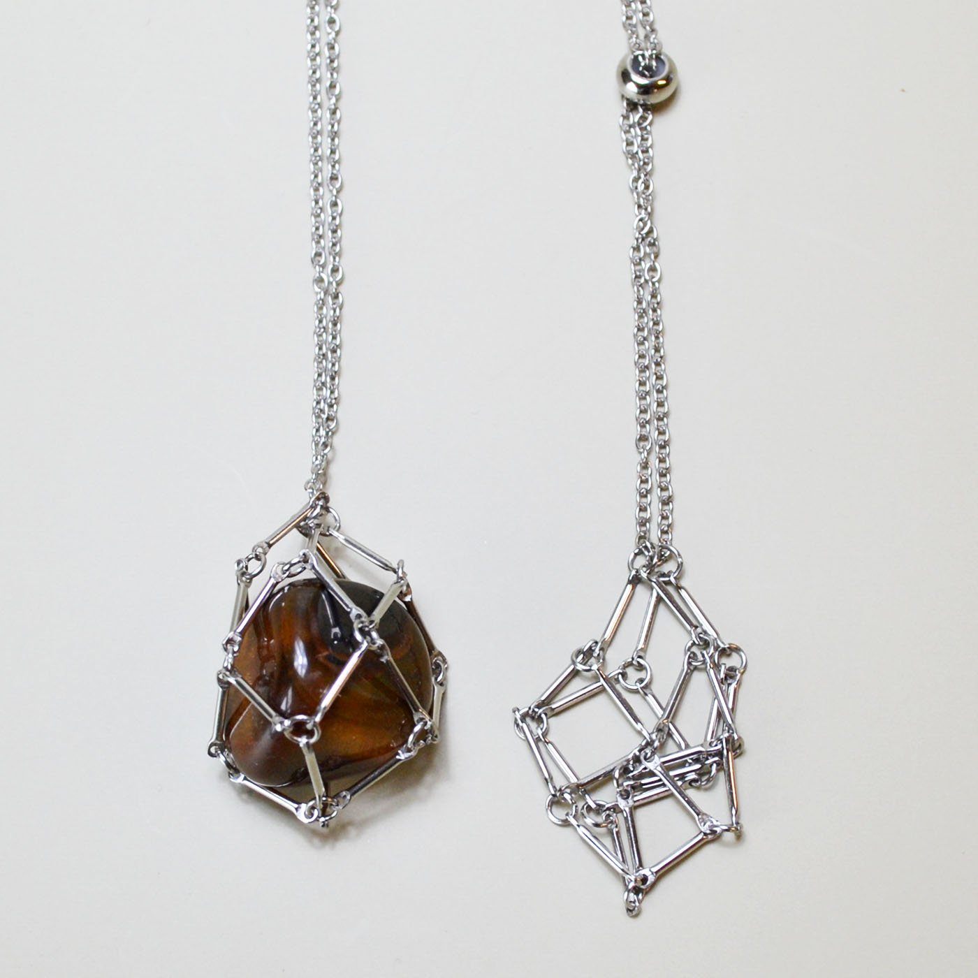 (set of 4) 24" Stainless chain W/ cage for stone (image for) (set of 4) 24" Stainless chain W/ cage for stone