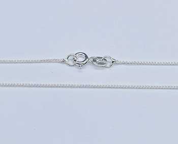 18" Sterling Curb chain (image for) 18" Sterling Curb chain