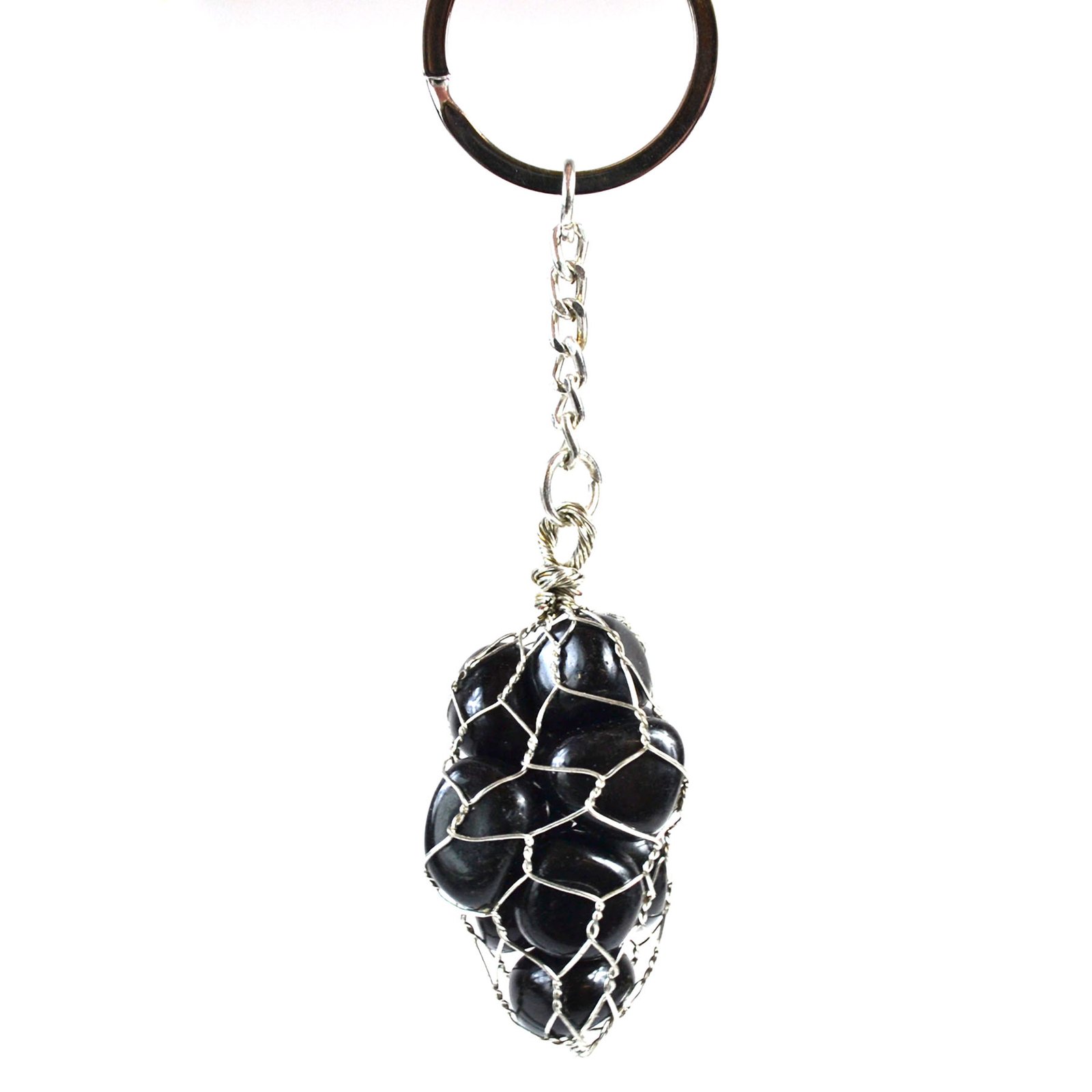 (image for) Back Obsidian wire bag keychain