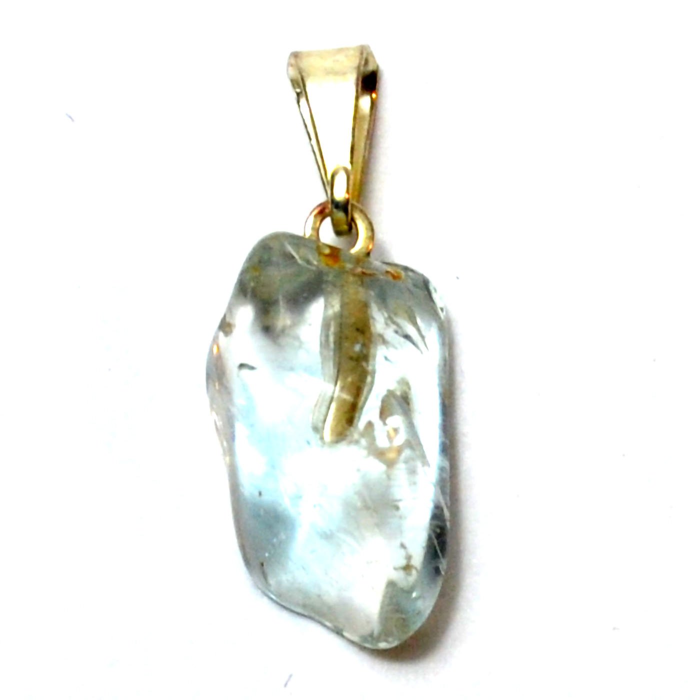 Blue Topaz tumbled stone pendant (image for) Blue Topaz tumbled stone pendant