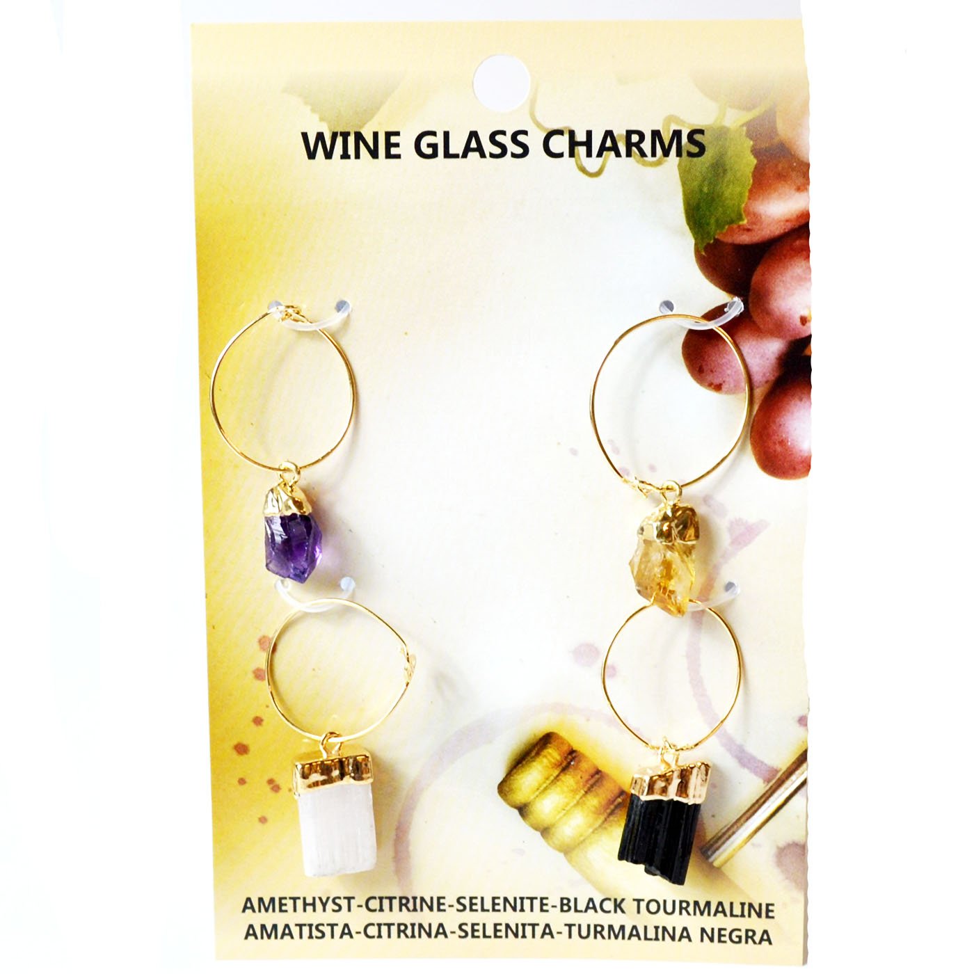 (set of 4) Wine Glass Charms (image for) (set of 4) Wine Glass Charms