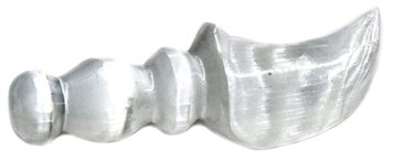 6" Selenite Crescent athame (image for) 6" Selenite Crescent athame