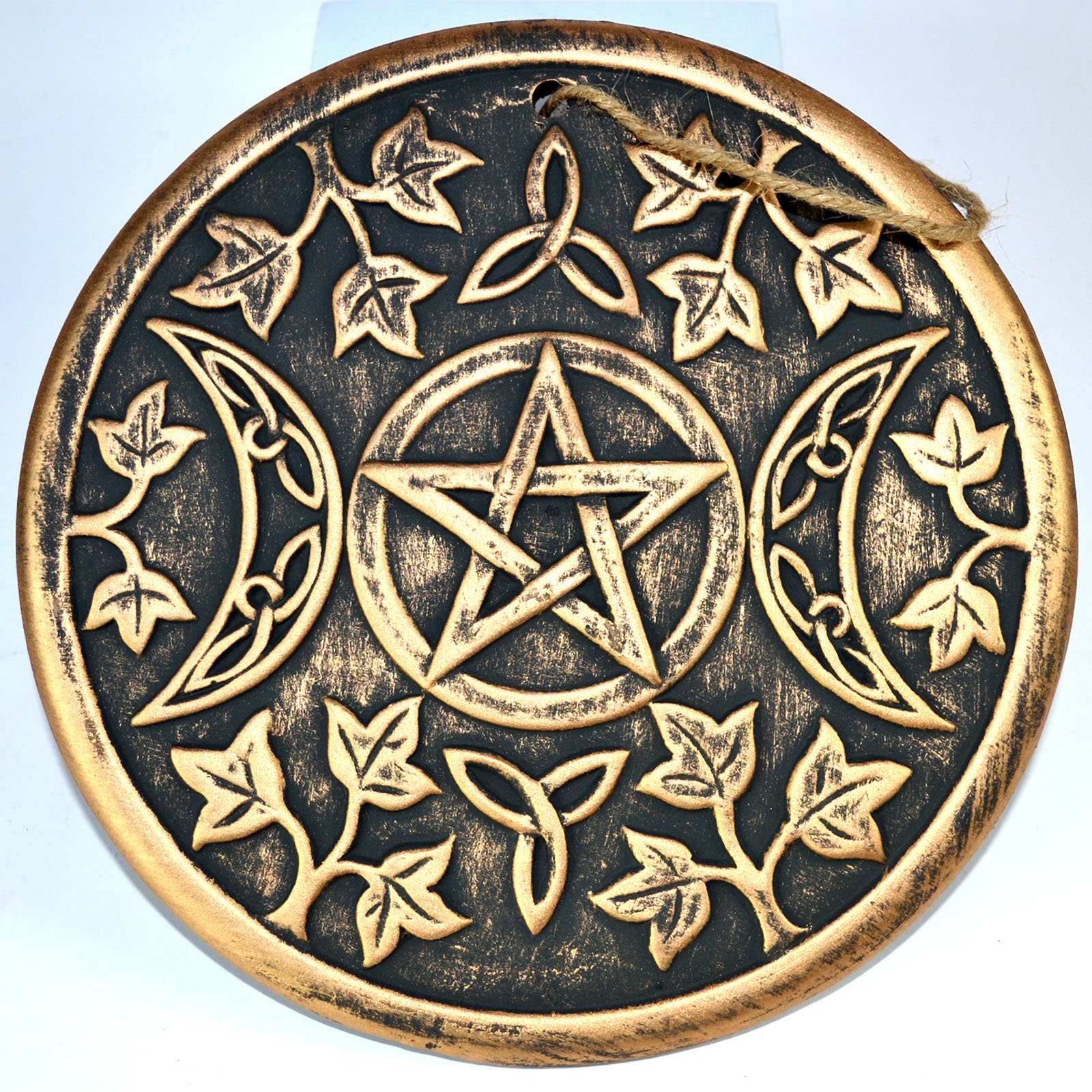 (image for) 7 3/4" Triple Moon wall plaque
